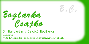 boglarka csajko business card