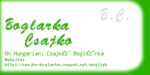 boglarka csajko business card